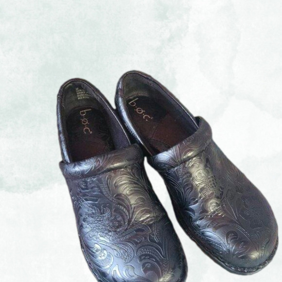 B.O.C Women's Black Tooled Peggy Slip-On Clog Size 8 - Picture 12 of 14